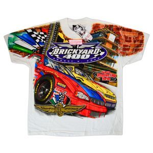 Vintage NASCAR All Over Print (AOP) T-Shirt [XL] Y2K Brickyard 400 (DS-NWT) 2000